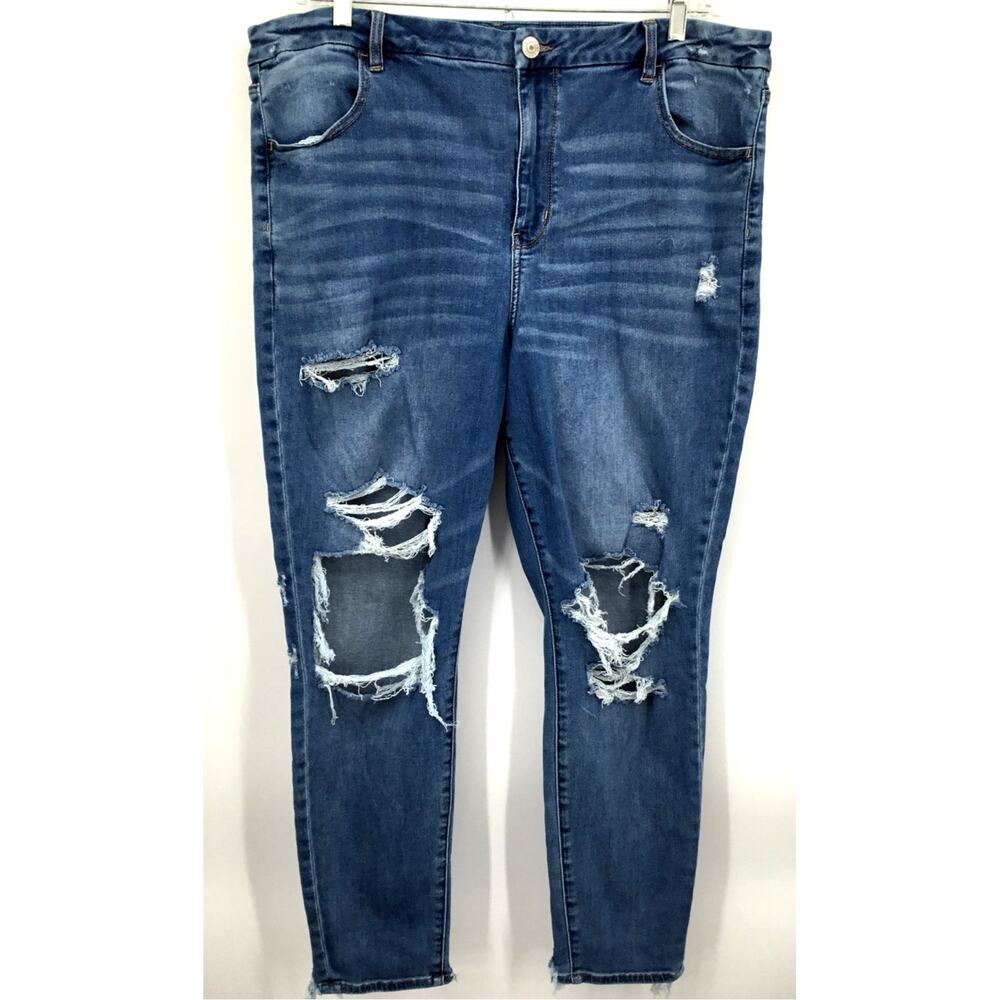 American Eagle Next Level Ripped Skinny Jeans 22 Long